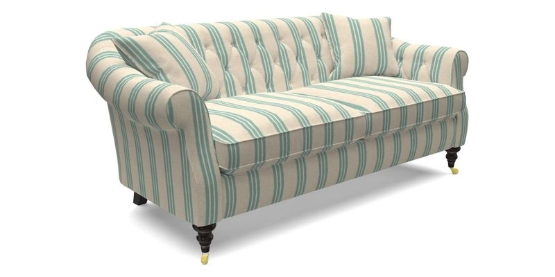 Abbotsbury 3 Seater Sofa in Linwood Omega Velvet Teal