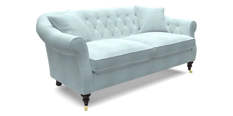 Abbotsbury 3 Seater Sofa in Linwood Omega Velvet Teal
