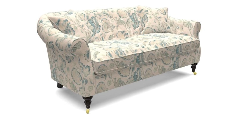 Abbotsbury 3 Seater Sofa in Linwood Omega Velvet Teal
