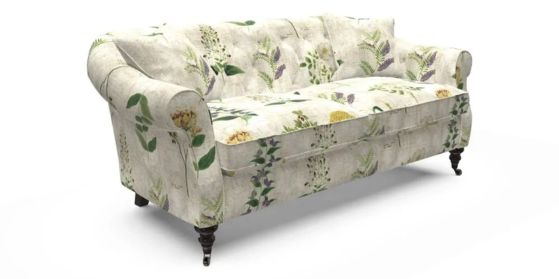 Abbotsbury 3 Seater Sofa in Linwood Omega Velvet Teal