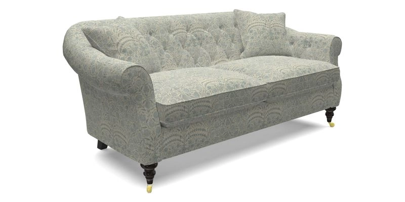 Abbotsbury 3 Seater Sofa in Linwood Omega Velvet Teal