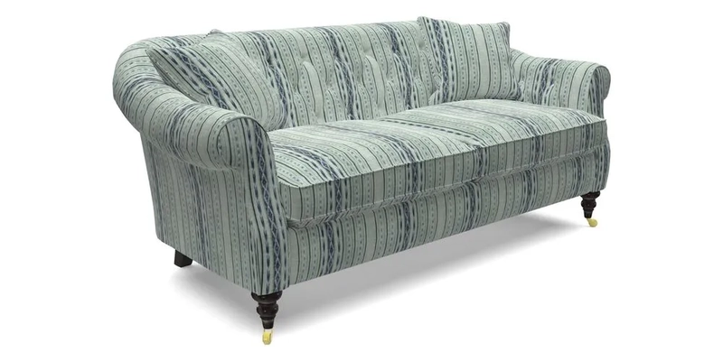 Abbotsbury 3 Seater Sofa in Linwood Omega Velvet Teal