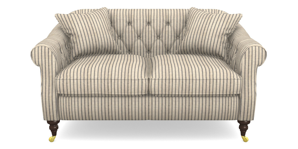 Product photograph of Abbotsbury 2 5 Seater Sofa In Cloth 18 Stripes - Ticking - Bible Black from Sofas and Stuff Limited