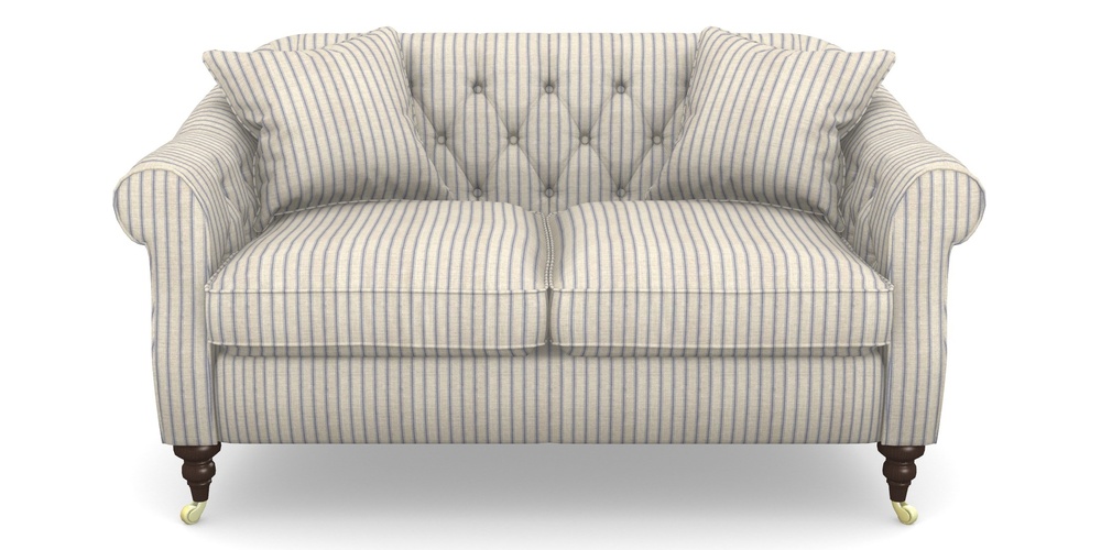 Product photograph of Abbotsbury 2 5 Seater Sofa In Cloth 18 Stripes - Ticking - Indigo from Sofas and Stuff Limited