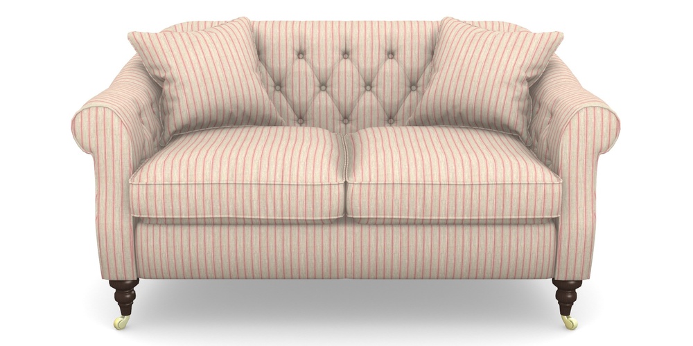 Product photograph of Abbotsbury 2 5 Seater Sofa In Cloth 18 Stripes - Ticking - Cranberry from Sofas and Stuff Limited