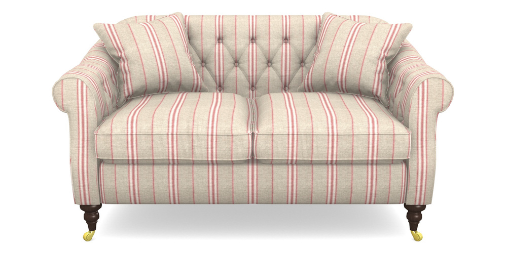 Product photograph of Abbotsbury 2 5 Seater Sofa In Cloth 18 Stripes - Regimental - Cranberry from Sofas and Stuff Limited