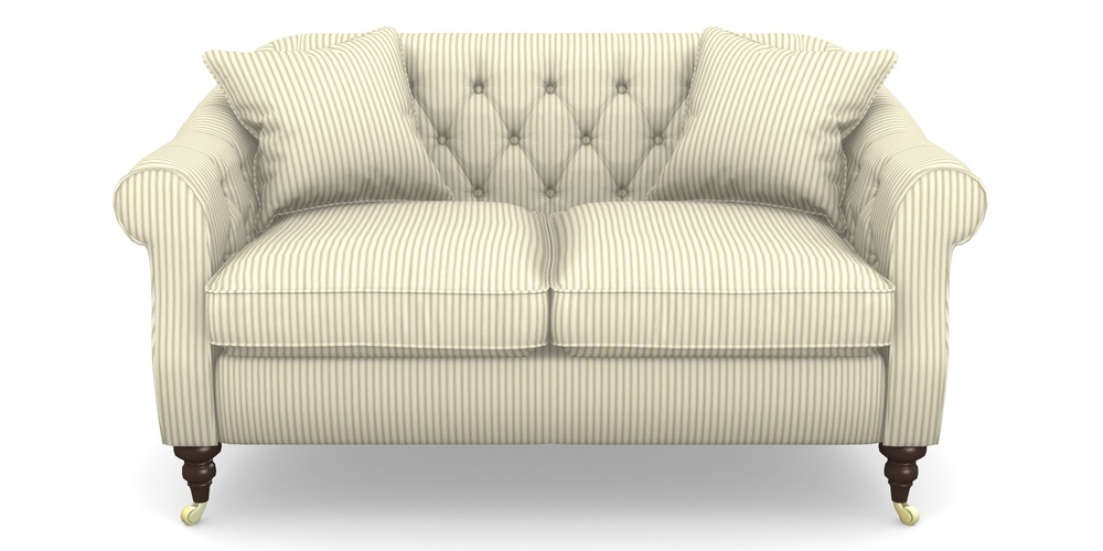 Product photograph of Abbotsbury 2 5 Seater Sofa In Cotton Stripe - Sage from Sofas and Stuff Limited