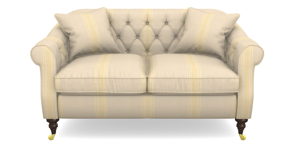 Product photograph of Abbotsbury 2 5 Seater Sofa In Cloth 22 - Racing Stripes Cheltenham - Lemon from Sofas and Stuff Limited