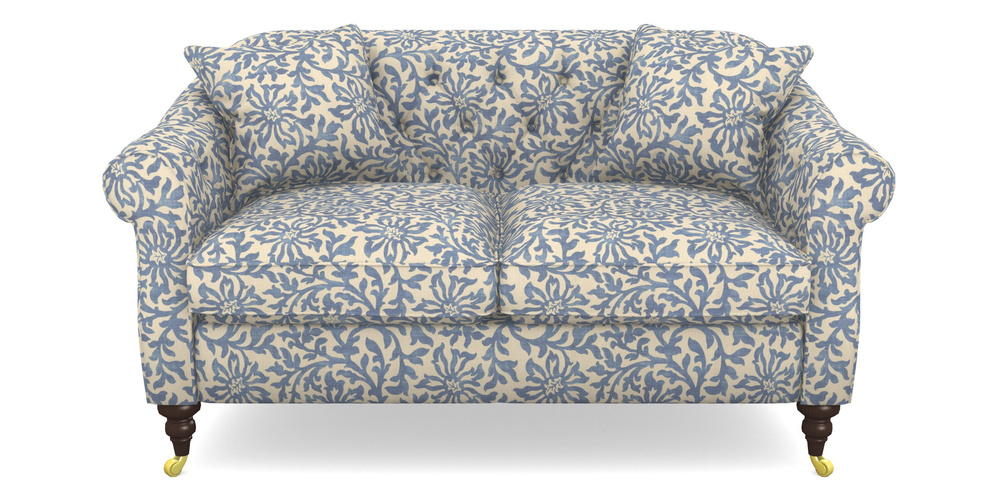 Product photograph of Abbotsbury 2 5 Seater Sofa In V A Brompton Collection - Floral Scroll - Morning Blue from Sofas and Stuff Limited