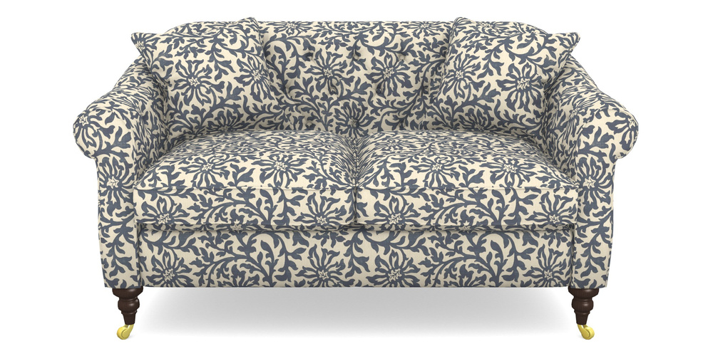 Product photograph of Abbotsbury 2 5 Seater Sofa In V A Brompton Collection - Floral Scroll - Midnight Blue from Sofas and Stuff Limited