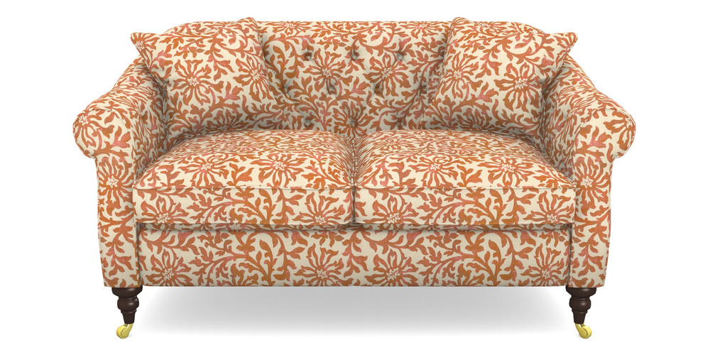 Product photograph of Abbotsbury 2 5 Seater Sofa In V A Brompton Collection - Floral Scroll - Terracotta from Sofas and Stuff Limited
