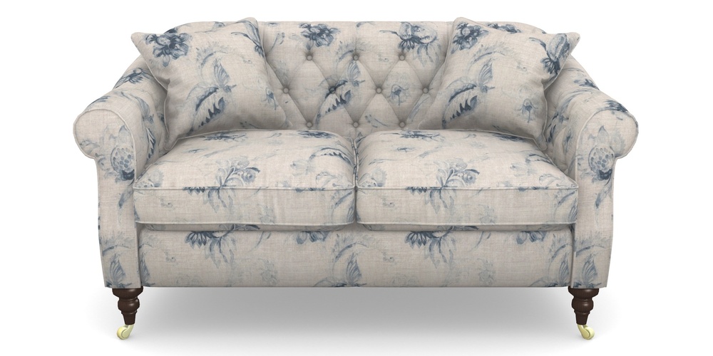 Product photograph of Abbotsbury 2 5 Seater Sofa In Floral Linen - Lela Mystery Indigo from Sofas and Stuff Limited