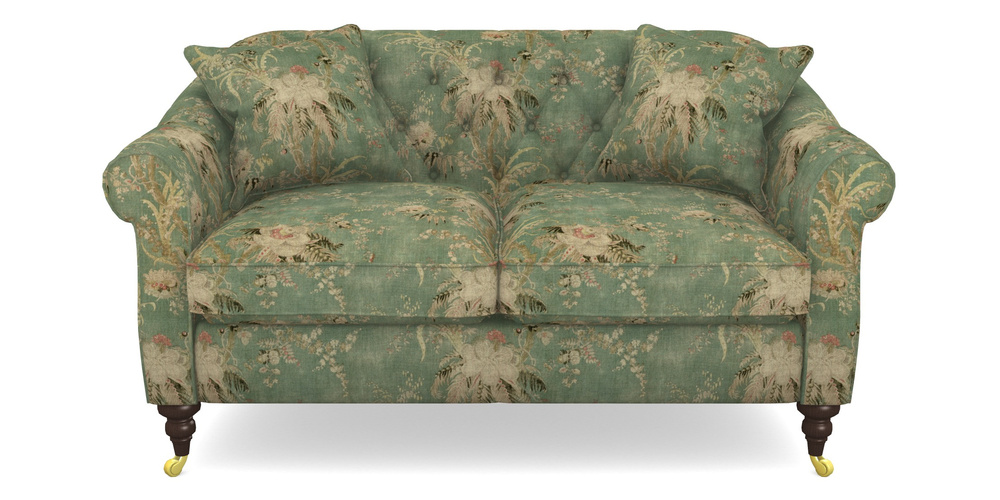 Product photograph of Abbotsbury 2 5 Seater Sofa In Floral Linen - Zefferino Emerald from Sofas and Stuff Limited