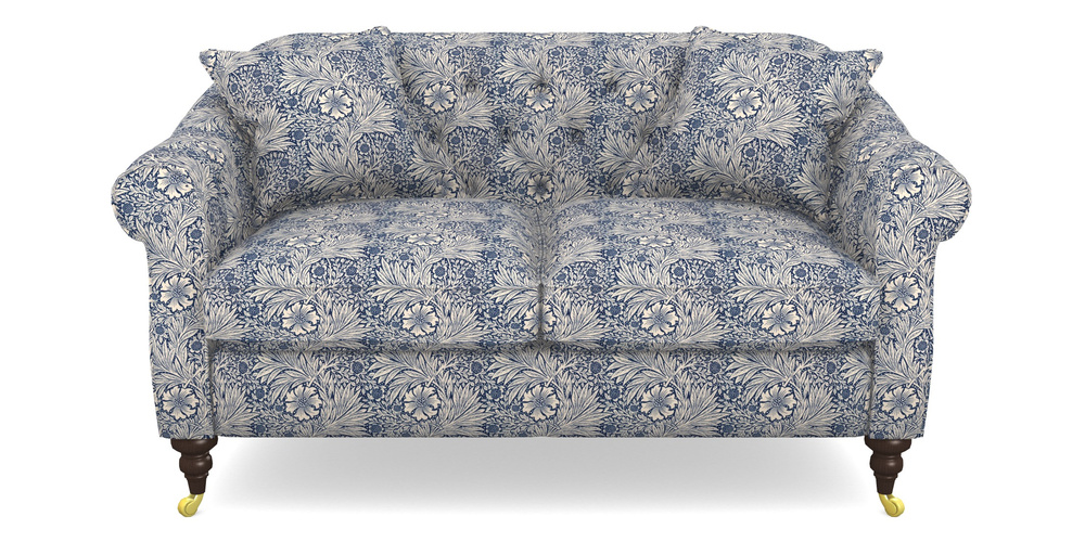 Product photograph of Abbotsbury 2 5 Seater Sofa In William Morris Collection - Marigold - Indigo Linen from Sofas and Stuff Limited