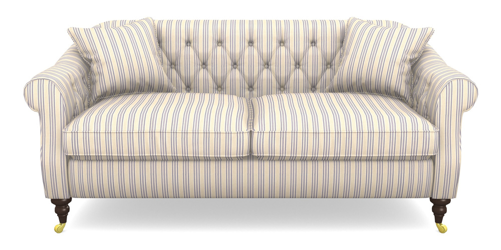 Product photograph of Abbotsbury 3 Seater Sofa In Cloth 22 - Racing Stripes Ayr - Blueberry from Sofas and Stuff Limited