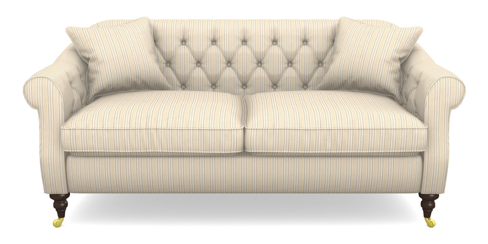 Product photograph of Abbotsbury 3 Seater Sofa In Cloth 22 - Racing Stripes Ayr - Dove from Sofas and Stuff Limited