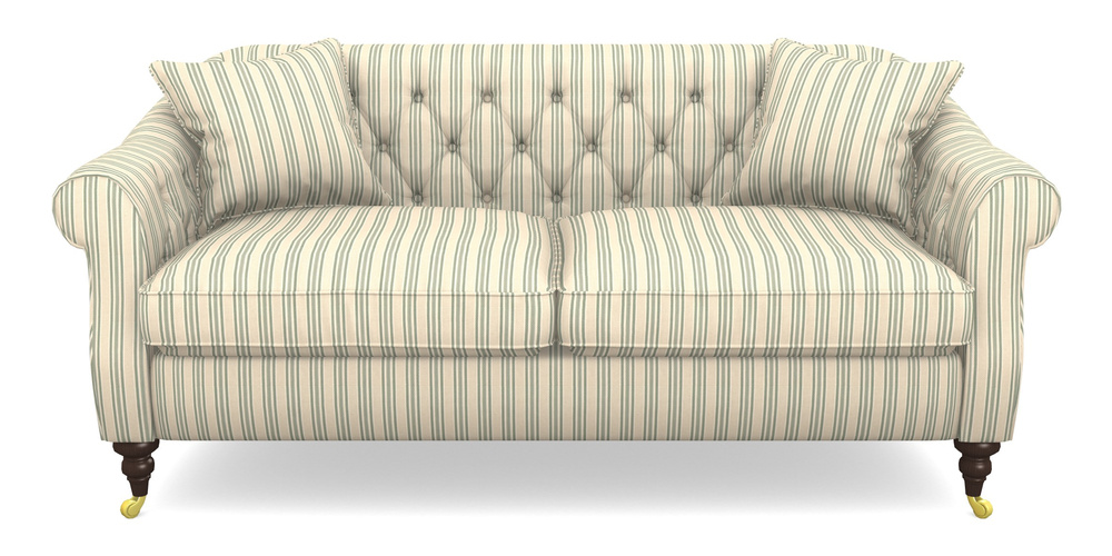 Product photograph of Abbotsbury 3 Seater Sofa In Cloth 22 - Racing Stripes Ayr - Mint from Sofas and Stuff Limited