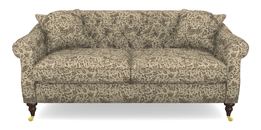 Product photograph of Abbotsbury 3 Seater Sofa In V A Drawn From Nature - Bird And Rabbit - Brown from Sofas and Stuff Limited