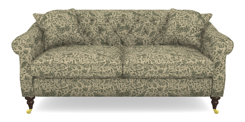 Product photograph of Abbotsbury 3 Seater Sofa In V A Drawn From Nature - Bird And Rabbit - Dark Green from Sofas and Stuff Limited