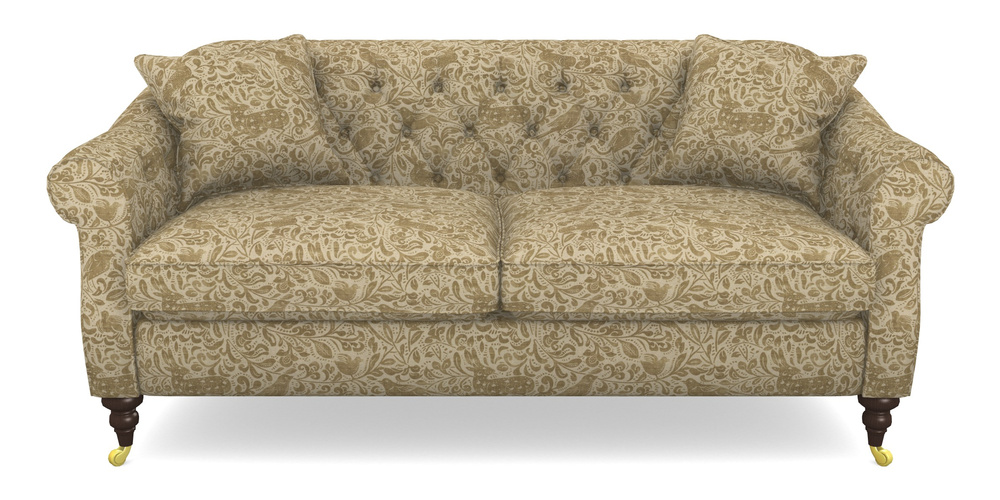 Product photograph of Abbotsbury 3 Seater Sofa In V A Drawn From Nature - Bird And Rabbit - Gold from Sofas and Stuff Limited