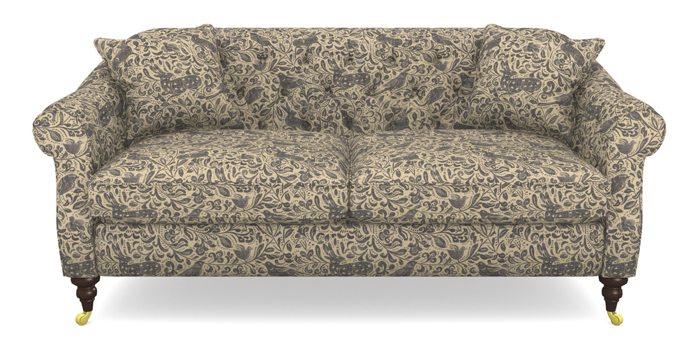 Product photograph of Abbotsbury 3 Seater Sofa In V A Drawn From Nature - Bird And Rabbit - Navy from Sofas and Stuff Limited