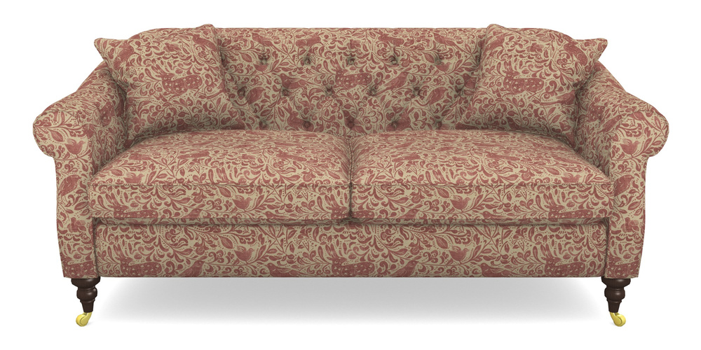 Product photograph of Abbotsbury 3 Seater Sofa In V A Drawn From Nature - Bird And Rabbit - Red from Sofas and Stuff Limited