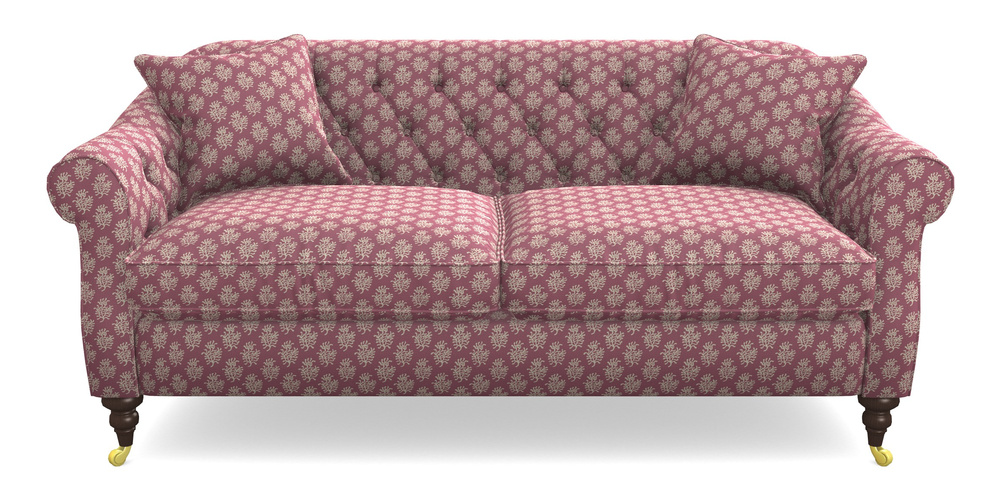 Product photograph of Abbotsbury 3 Seater Sofa In Cloth 21 - Coral 1 - Cassis from Sofas and Stuff Limited