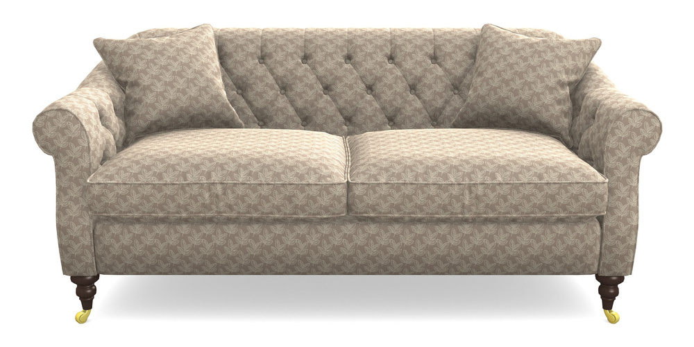 Product photograph of Abbotsbury 3 Seater Sofa In Cloth 21 - Decorative Leaf - Beech from Sofas and Stuff Limited