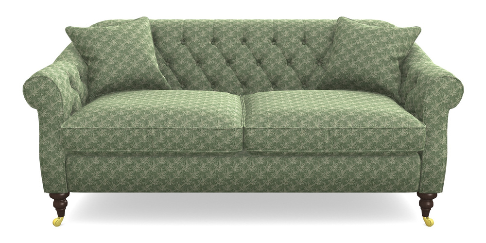 Product photograph of Abbotsbury 3 Seater Sofa In Cloth 21 - Decorative Leaf - Forest from Sofas and Stuff Limited