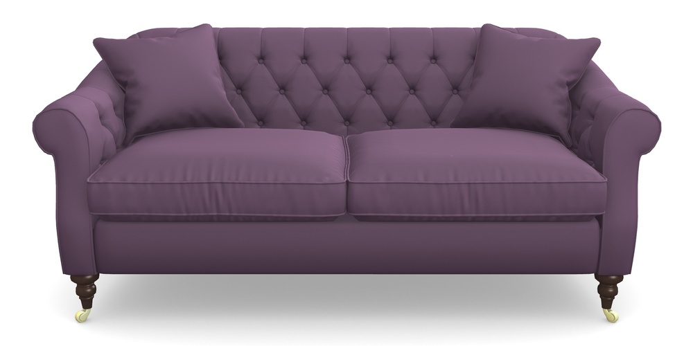 Product photograph of Abbotsbury 3 Seater Sofa In Clever Glossy Velvet - Blackcurrant from Sofas and Stuff Limited