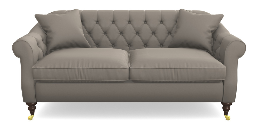 Product photograph of Abbotsbury 3 Seater Sofa In Clever Glossy Velvet - Mole from Sofas and Stuff Limited