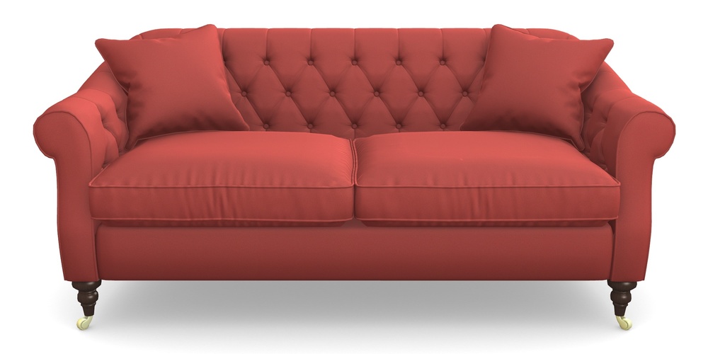 Product photograph of Abbotsbury 3 Seater Sofa In Clever Glossy Velvet - Scorched Earth from Sofas and Stuff Limited