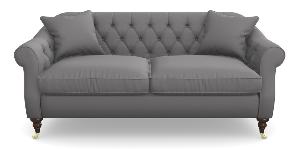 Product photograph of Abbotsbury 3 Seater Sofa In Clever Glossy Velvet - Shadow from Sofas and Stuff Limited