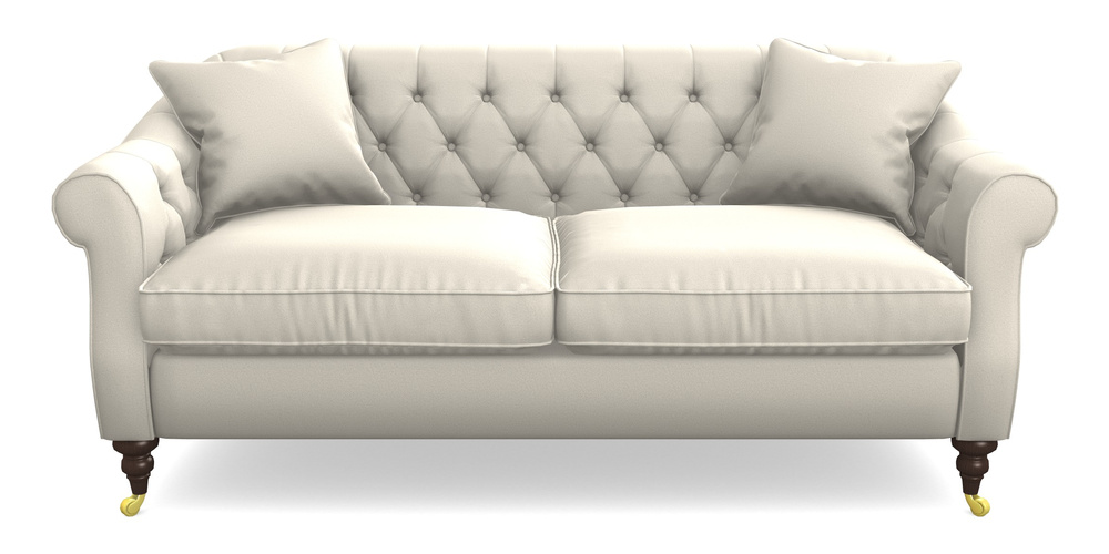 Product photograph of Abbotsbury 3 Seater Sofa In Clever Glossy Velvet - Vintage Lace from Sofas and Stuff Limited