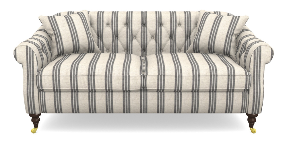 Product photograph of Abbotsbury 3 Seater Sofa In Cloth 18 Stripes - Bengal - Bible Black from Sofas and Stuff Limited