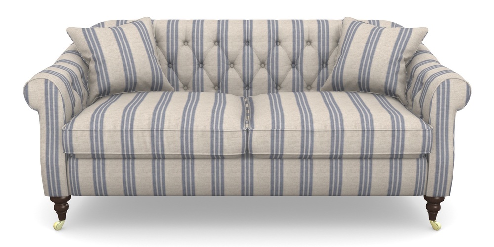 Product photograph of Abbotsbury 3 Seater Sofa In Cloth 18 Stripes - Bengal - Indigo from Sofas and Stuff Limited
