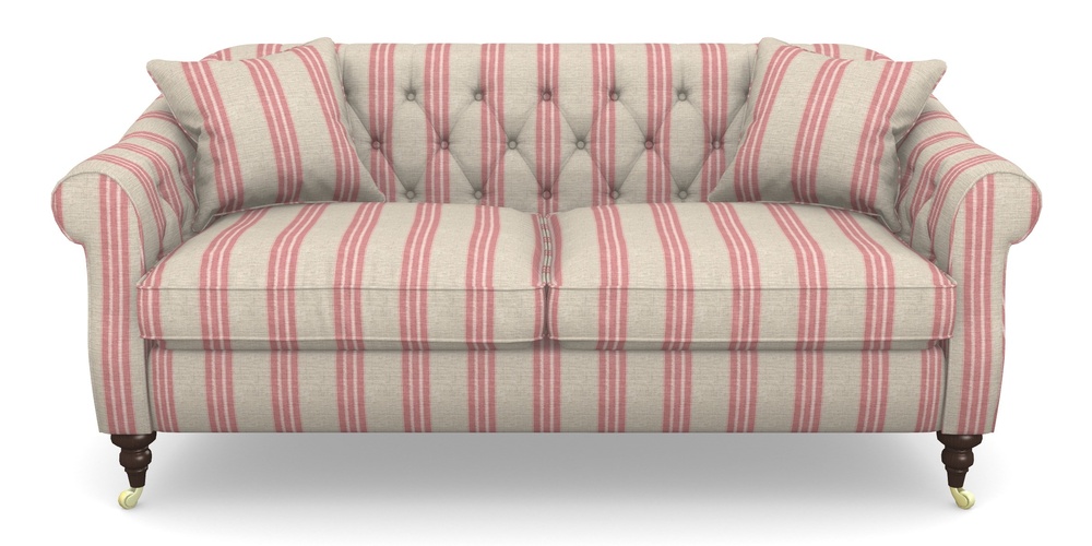 Product photograph of Abbotsbury 3 Seater Sofa In Cloth 18 Stripes - Bengal - Cranberry from Sofas and Stuff Limited