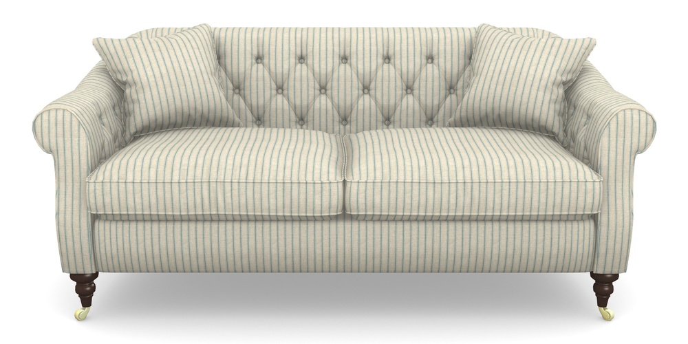 Product photograph of Abbotsbury 3 Seater Sofa In Cloth 18 Stripes - Ticking - Basil from Sofas and Stuff Limited