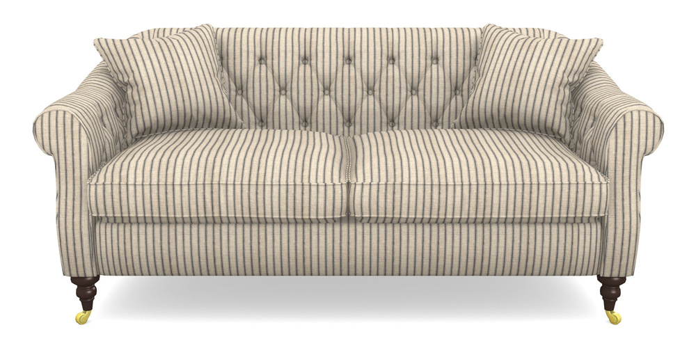 Product photograph of Abbotsbury 3 Seater Sofa In Cloth 18 Stripes - Ticking - Bible Black from Sofas and Stuff Limited