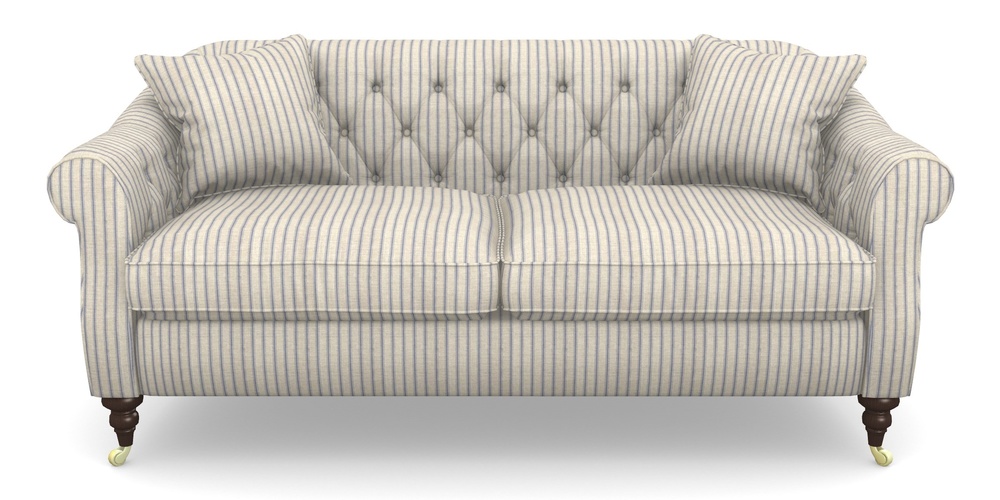 Product photograph of Abbotsbury 3 Seater Sofa In Cloth 18 Stripes - Ticking - Indigo from Sofas and Stuff Limited