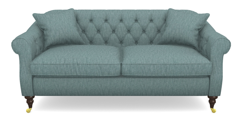 Product photograph of Abbotsbury 3 Seater Sofa In Clever Cotton Mix - Teal from Sofas and Stuff Limited