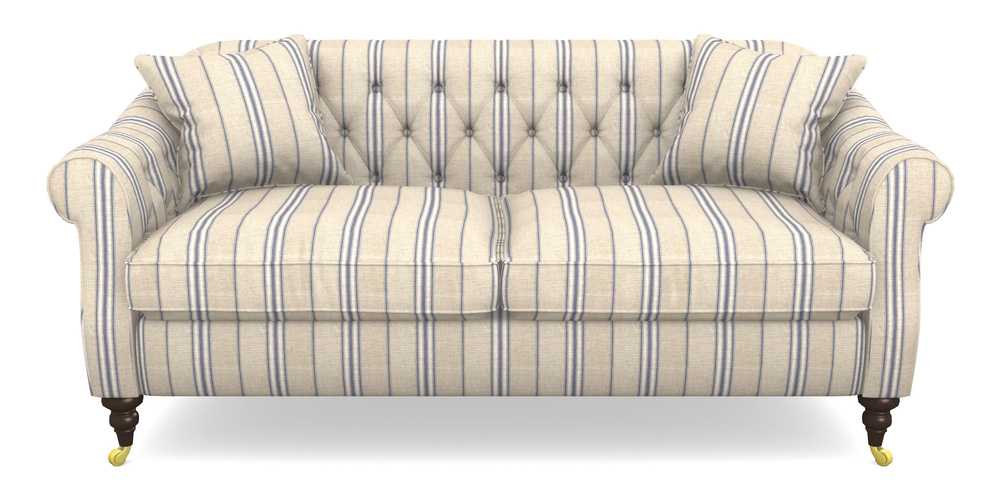 Product photograph of Abbotsbury 3 Seater Sofa In Cloth 18 Stripes - Regimental - Indigo from Sofas and Stuff Limited