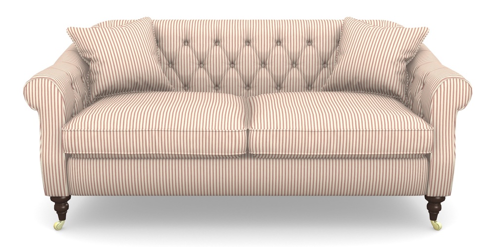 Product photograph of Abbotsbury 3 Seater Sofa In Cotton Stripe - Peony from Sofas and Stuff Limited