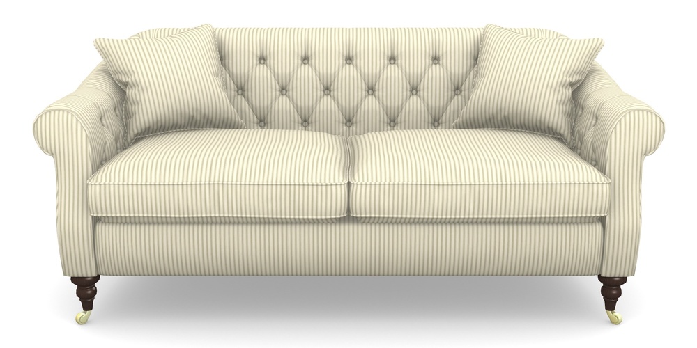 Product photograph of Abbotsbury 3 Seater Sofa In Cotton Stripe - Sage from Sofas and Stuff Limited