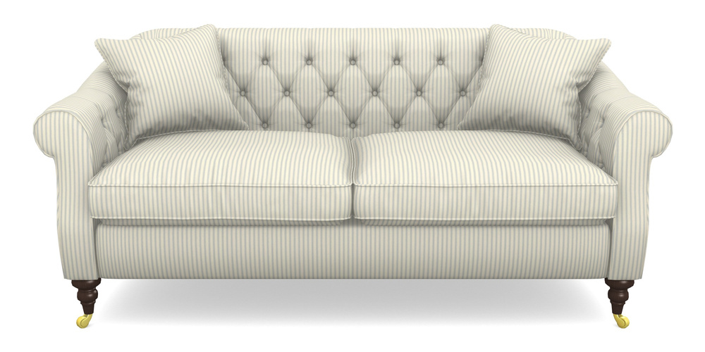 Product photograph of Abbotsbury 3 Seater Sofa In Cotton Stripe - Sky from Sofas and Stuff Limited