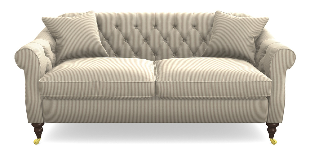Product photograph of Abbotsbury 3 Seater Sofa In Cloth 21 - Simple Stripe - Beech from Sofas and Stuff Limited