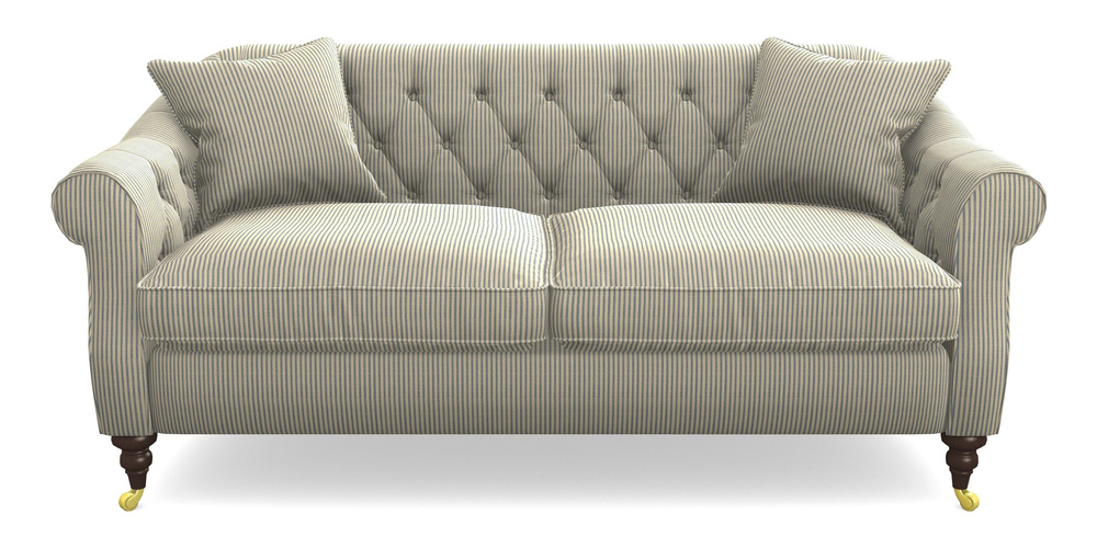 Product photograph of Abbotsbury 3 Seater Sofa In Cloth 21 - Simple Stripe - Bilberry from Sofas and Stuff Limited