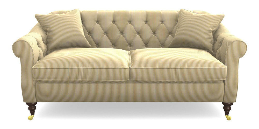 Product photograph of Abbotsbury 3 Seater Sofa In Cloth 21 - Simple Stripe - Canary from Sofas and Stuff Limited