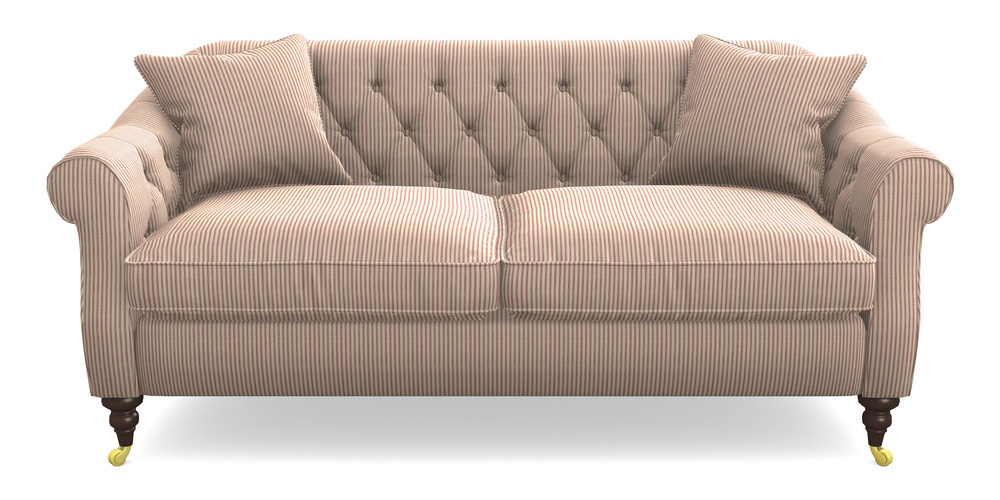 Product photograph of Abbotsbury 3 Seater Sofa In Cloth 21 - Simple Stripe - Cassis from Sofas and Stuff Limited