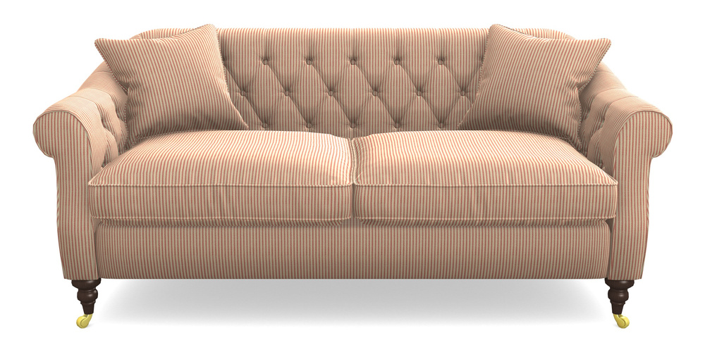 Product photograph of Abbotsbury 3 Seater Sofa In Cloth 21 - Simple Stripe - Ginger Snap from Sofas and Stuff Limited